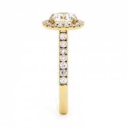 Anillo de Diamante Talla Redonda Mi Vida Oro Amarillo 18k - Maison Celinni