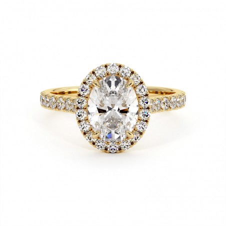 Ovaler Diamantring Ma vie Gelbgold 18k 750 Tausendstel