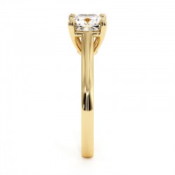Kissen-Schnitt Diamantring Promesse 18k Gelbgold - Celinni