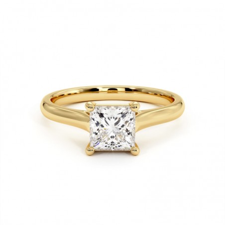 Prinzessin Diamantring Promesse Gelbgold 18k 750 Tausendstel