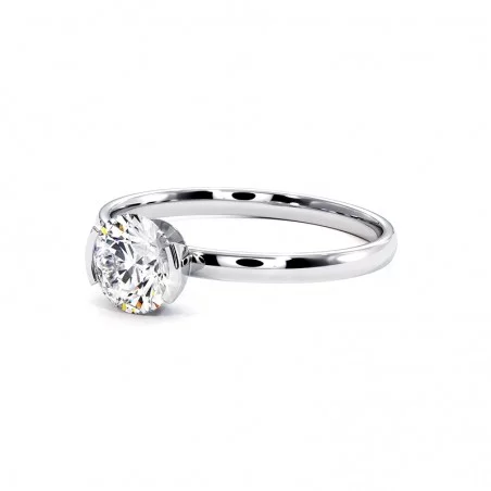 Queen Ring White Gold 18k 750 Thousandths