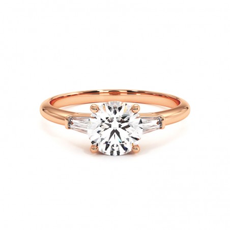Satijnen Ring 18k 750 Duizendsten Roze Goud
