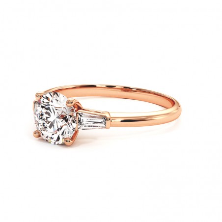 Anillo Satinado de Oro Rosa 18k 750 Milésimas