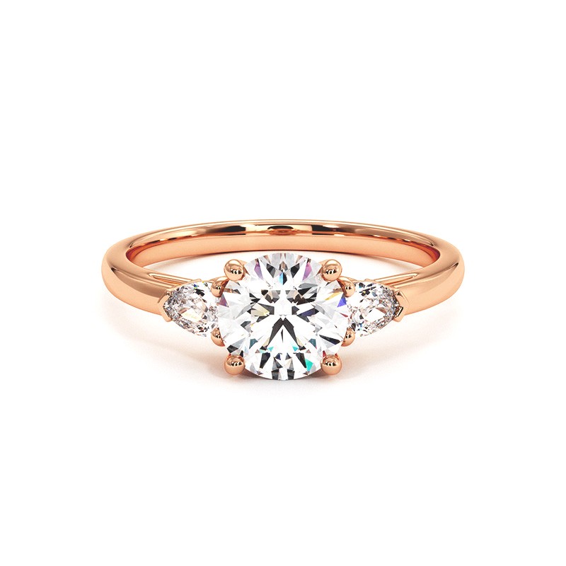 Anillo Nina Oro Rosa 18k 750 Mil&eacute;simas - Casa Celinni