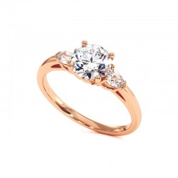 Anillo Nina Oro Rosa 18k 750 Mil&eacute;simas - Casa Celinni