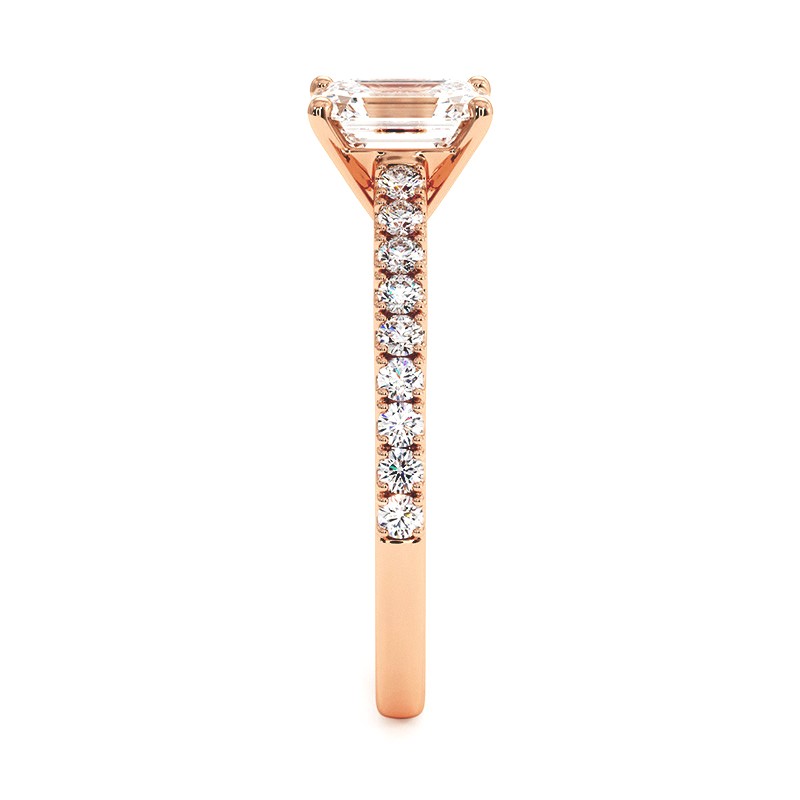 Diamant Naturel Taille Émeraude - Couleur Rose - Qualité D VVS1 - 1 à 10 Carats - Charm