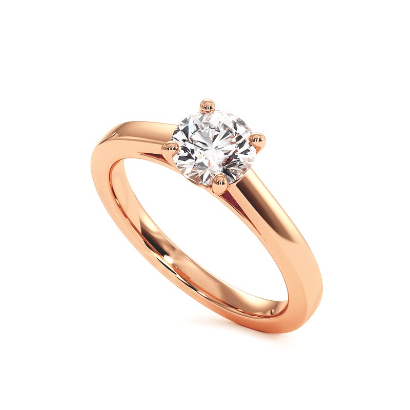 Rose Gold 750 Gold Ring With Diamond CANDERE A KALYAN JEWELLERS