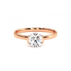 Anillo Reina Oro Rosa 18K 750 Mil&eacute;simas - Casa Celinni