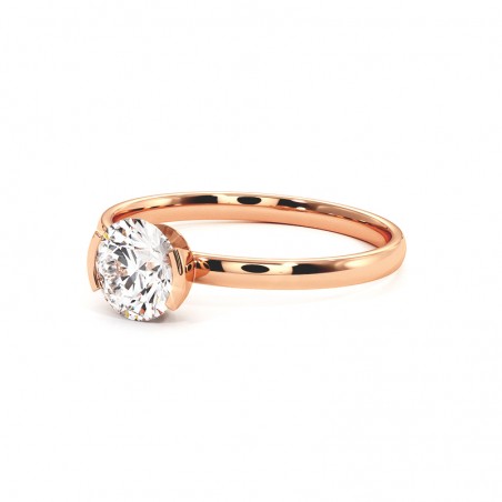 Anillo Reina Oro Rosa 18k 750 Milésimas