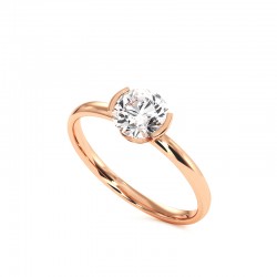 Anillo Reina Oro Rosa 18K 750 Mil&eacute;simas - Casa Celinni