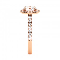 Anillo de Diamante Talla Redonda Mi Vida Oro Rosa 18k - Maison Celinni
