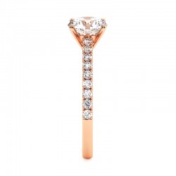 Diamantring Rundschliff Elle 18k Ros&eacute;gold - Celinni