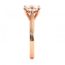 Ovaler Diamantring Promesse Ros&eacute;gold 18k - Celinni