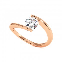 Ewiger Ring Ros&eacute;gold 18k 750 Tausendstel - Celinni