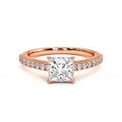 Prinzessin Diamantring Elle 18k Ros&eacute;gold - Celinni