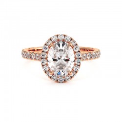 Ovaler Diamantring Ma vie 18k Ros&eacute;gold - Celinni