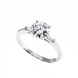 Anillo Satine Oro Blanco 18k 750 Mil&eacute;simas - Casa Celinni