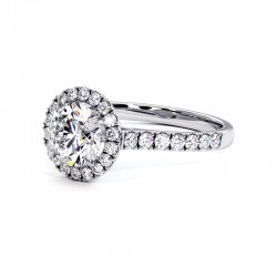 Diamantring Runde Gr&ouml;&szlig;e Ma vie Wei&szlig;gold 18k - Celinni