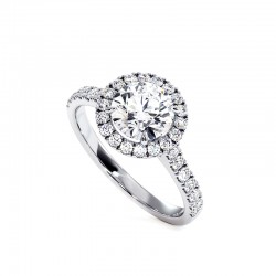 Diamantring Runde Gr&ouml;&szlig;e Ma vie Wei&szlig;gold 18k - Celinni