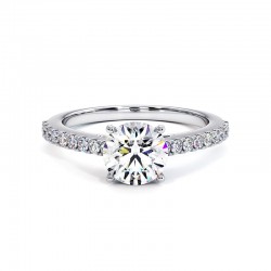 Round Cut Diamond Ring Elle...