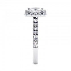 Anillo de Diamante Talla Princesa Mi Vida Oro Blanco 18k - Maison Celinni