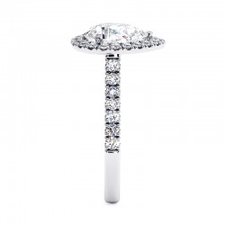 Diamantring Birnenschliff Ma vie Wei&szlig;gold 18k - Celinni
