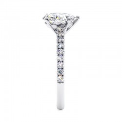 Diamantring Birnenschliff Elle 18k Wei&szlig;gold - Celinni