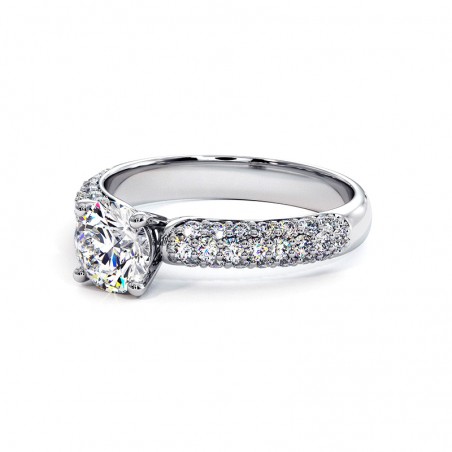 خاتم بامينا من الذهب الأبيض عيار 18 قيراط 750 ألف