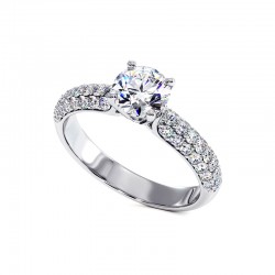 خاتم بامينا من الذهب الأبيض عيار 18k 750 مليم - Celinni