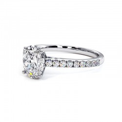 Ovaler Diamantring Elle 18k Wei&szlig;gold - Celinni
