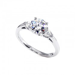Anillo Nina Oro Blanco 18k 750 Mil&eacute;simas - Casa Celinni