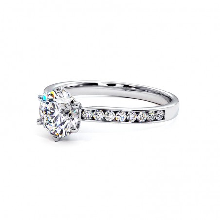 Anillo Mon Tr&eacute;sor Oro Blanco 18k 750 Mil&eacute;simas