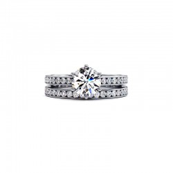 Anillo Mon Tr&eacute;sor Oro Blanco 18k 750 Mil&eacute;simas - Casa Celinni