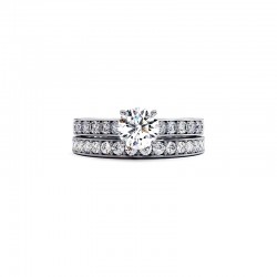 Anillo Mon Amour Oro Blanco 18k 750 Mil&eacute;simas - Casa Celinni