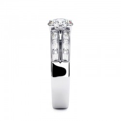 Anillo Laure Oro Blanco 18k 750 Mil&eacute;simas - Casa Celinni