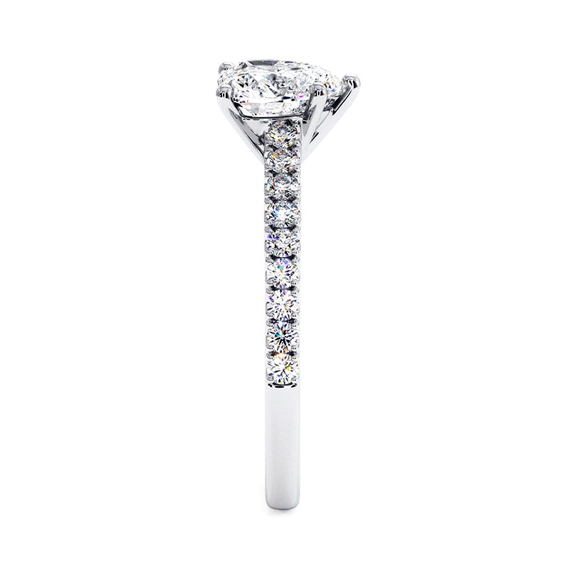 Bague Or 18 Carats Cœur Diamants 0.83 Carat - Poids 6.42g, Occasion