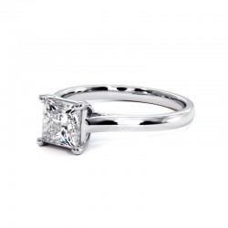 Prinzessin Diamantring Promesse Wei&szlig;gold 18k - Celinni