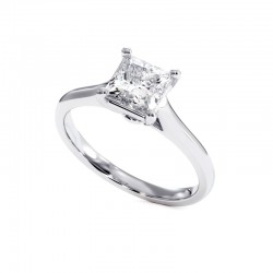 Prinzessin Diamantring Promesse Wei&szlig;gold 18k - Celinni