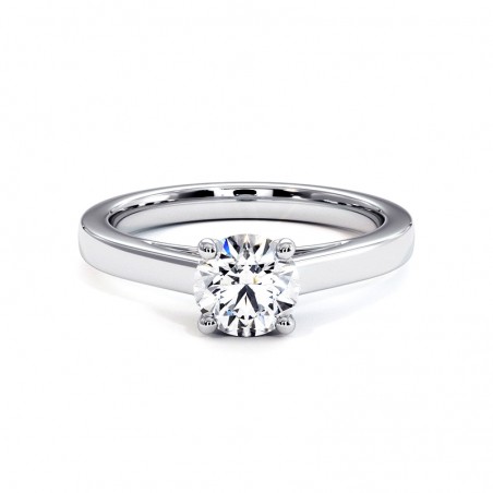 Bague Rose De Ma Vie Or Blanc 18k 750 Millièmes