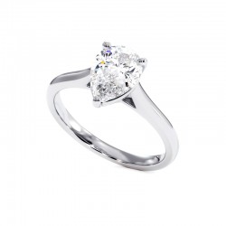Birnen Diamantring Promesse Wei&szlig;gold 18k 750/1000 - Celinni
