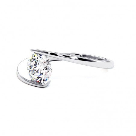 Ewiger Ring Wei&szlig;gold 18k 750 Tausendstel