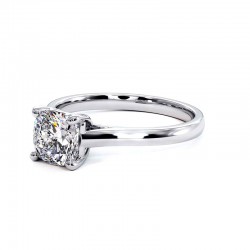 Kissenf&ouml;rmiger Diamantring Promesse Wei&szlig;gold 18k - Celinni