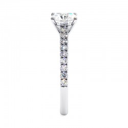 Radiant Schliff Diamantring Elle in 18k Wei&szlig;gold - Celinni