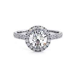 Anillo de Diamante Talla Redonda Mi Vida Platino 950 - Casa Celinni