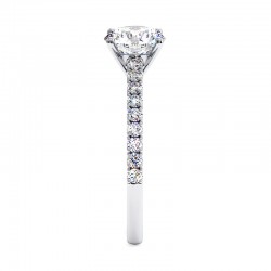 Anillo de Diamante Talla Redonda Ella Platino 950 Mil&eacute;simas - Casa Celinni