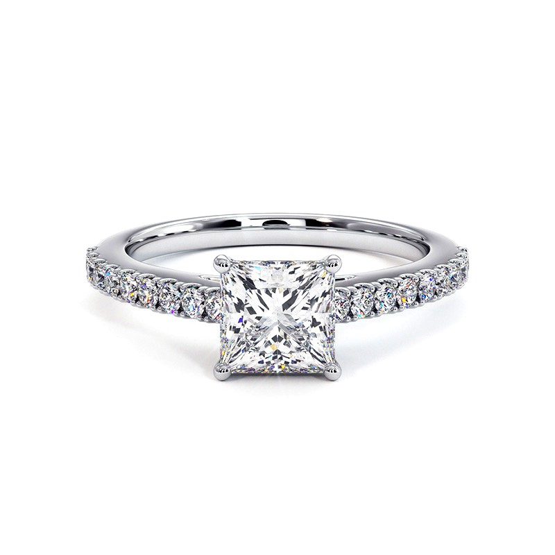 Prinzessin Diamantring Elle Platin 950 Tausendstel