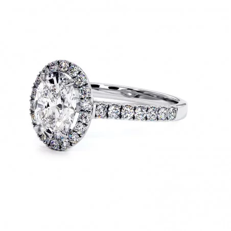 Ovaler Diamantring Ma vie Platin 950 Tausendstel