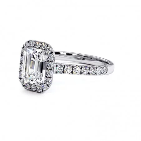 Bague Diamant Taille Emeraude Ma Vie Platine 950 Millièmes
