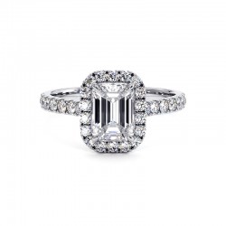 Diamanten Ring Smaragd Maat...