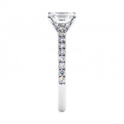 Diamanten Ring Emerald Cut Elle Platina 950/1000 - Celinni